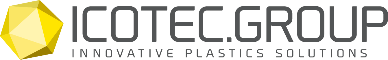 Logo der ICOTEC.GROUP mit dem Claim "Innovative Plastics Solutions"