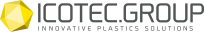 Logo der ICOTEC.GROUP mit dem Claim "Innovative Plastics Solutions"
